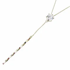 アンタイトル UNTITLED 美品 ラリエット ネックレス ペンダント Yチェーン ストーン ゴールド 0428 ■GY26のサムネイル