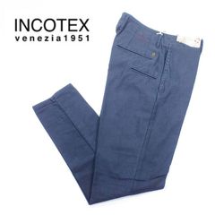 65％オフ 新品 正規品 インコテックス INCOTEX パンツ 29 31 32 ネイビー メンズ Sサイズ Mサイズ Lサイズ  サイドポケット ボタンフライ チノパン スラックス コットン ルーマニア製 10S108 60509 820