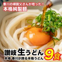 讃岐生うどん9食セット (麺300g×3袋 ) 頑固父さんが唸るうどん　うどん　讃岐