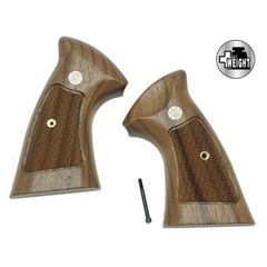 【5月13日再入荷予定】タナカ +Weightグリップシリーズ オーバーサイズウォールナットチェッカーグリップ Nフレームスクエアバット用のサムネイル