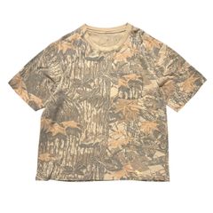 【XL】90s USA製 リアルツリー 迷彩 カモフラ Tシャツ シングルステッチ ヴィンテージ ベージュ