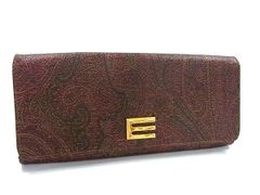 ETRO ペイズリー柄 ラウンドファスナー長財布 パープル - メルカリ