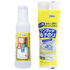 150g 711 ワンタッチ障子のり + 250g 721 ワンタッチ障子紙はがし アサヒペン 【セット買い】