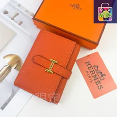 【今日特価】Hermes Bearn ウォレット, Epsomレザー ミニ財布, ゴールドHロック, コンパクトでスタイリッシュなデザイン！[本日特価|新品未使用品]-WT0輸入