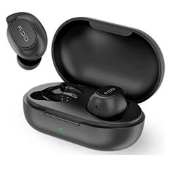 【訳あり】QCY T9 ワイヤレスイヤホン メーカー正規品 IP64 防水 防塵 イヤーフック 物理ボタン 両耳 片耳 自動ペアリング カナル型 マイク付き 通話 長時間再生 PC スマホ対応 Bluetooth5.0 ブラック ホワイト 未使用品