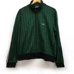 900LACOSTE ラコステ トラックジャケット 緑モノグラムジャケット ラコステ LACOSTE モノグラムジャカードトラックジャケット