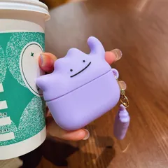 メタモン AirPods4ケース 可愛い AirPods Pro第2世代 シリコンケース AirPodsケース AirPodsケース 銀色 AirPodsPro対応 AirPodsProケース xzjhbwp#