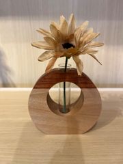 フラワーベース/一輪挿し/花瓶　けやき、桜使用