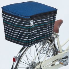 自転車カゴカバー 2段式 後ろカゴカバー ネイビー OR-PB6 雨よけ 大きめ 自転車 後かごカバー 後ろカゴカバー 大型 防水 おしゃれ かわいい 二段式