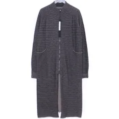 未使用 DEVOA Knit Coat High Twist Cotton Stripe サイズ1 ブラック SKT-TCSLのサムネイル
