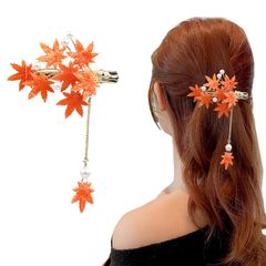【新着商品】OuJyO ヘアクリップ バレッタ ヘアピンオシャレ ヘアピン紅葉パールギラギラ ヘアアクセサリーレデイース ヘアピン前髪 髪飾り ヘアピン 可愛い 髪留め 結婚式 母の日 プレゼント 成人式 和装 浴衣 入学式 上品 おしゃれなヘアピン