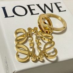 2655　LOEWE ロエベ　アナグラム　キーホルダー キーリング ゴールド