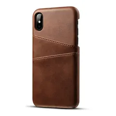 iphone7/8/SE(2020) X/XS XR 11 11Pro 12/12Pro  12mini ケース ブラウン 茶　カード収納付き レザーケース 背面ポケット 耐衝撃 韓国  スマホケース アイフォン 軽量  誕生日 プレゼント などに