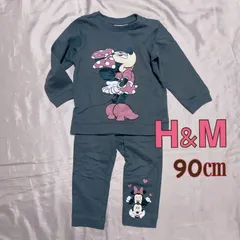 【美品】H&M  ミニーちゃん★セットアップ 90㎝ キッズ ディズニー 上下セット