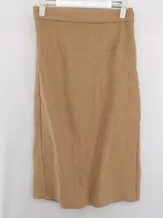 ◇ OPAQUE.CLIP ウール混 秋冬 バックスリット 膝下丈 ナロー スカート サイズ40/L オレンジ ブラウン系 レディース E  【1307250035608】