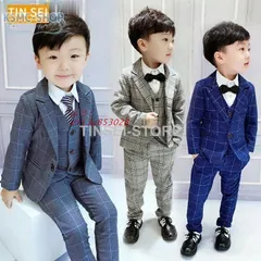 フォーマル 男の子 スーツ 入学式 ジュニア 90-140CM スーツ ベスト付き 子供 タキシード 男の子 2COLORS キッズ  vii3u853028