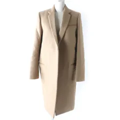 未使用品★正規品 CELINE セリーヌ フィービー期 8H28 裏地シルク100% キャメル クロンビーコート/ロングコート ベージュ 34 タグ付き 仏製のサムネイル