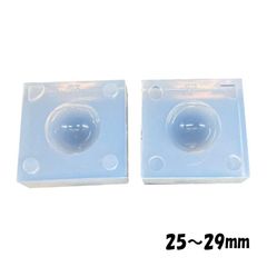 モールドファクトリー　球体モールド 25〜29mm　シリコンモールド　UVレジン対応　※サイズを選択して下さい