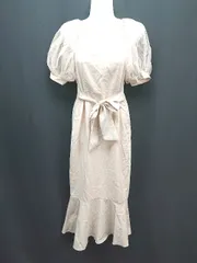 ◇ ◎ eeyou マーメイドタイプ レース素材 ガーリー ロング丈 ワンピース サイズS ベージュ レディース E  【1308290049211】