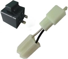 AUNAZZ ICウインカーリレー 12V 2ピン 汎用 LED対応 ビービー発音，コネクター付けセット
