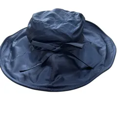 アイメディア 帽子 レディース つば広帽子 UVカット サファリハット 撥水  紫外線カット ネイビー　54-61