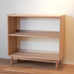 100✕110　ナチュラルブックシェルフ　無印　飾り棚　まんが　無垢材　組立式 ブックシェルフ オーク材 幅100cm 木製 無垢材 本棚 棚 シェルフ