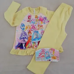 プリキュア オールスターズ 　ひろがるスカイ プリキュア パジャマ 長袖 裏起毛 2708549　クリーム