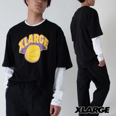 XLARGE B-BALL S/S TEE 半袖 ロゴ Tシャツ カットソー 106231011002 ブラック 当店管理番号:2023101000653