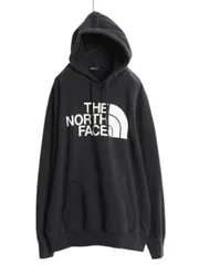 【お得なクーポン配布中!】 ノースフェイス プリント スウェット フード パーカー メンズ XL / 裏起毛 プルオーバー トレーナー アウトドア ブラック 大きいサイズ 黒