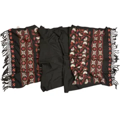 アナスイ ANNA SUI ストール ショール 大判 毛 刺繍 63030 03 98 100 レディース ブラックのサムネイル