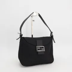 フェンディ Fendi マンマバケット ズッカ柄 ハンドバッグ キャンバス BLK/総柄 ショルダーバッグ