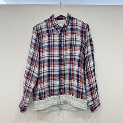 sacai サカイ ドローコード チェックリネンシャツ サイズ2