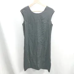 ◇ ⊂Φ DES PR<!-利用不可文字-!>S　デ・プレ ストレッチ素材 ノースリーブ 膝丈 ワンピース サイズM ブラック系 レディース E  【1410100055654】