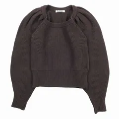 スナイデル snidel SWNT205055 スクエアボリュームスリーブニット プルオーバートップス 長袖ブラウン レディース 【中古】