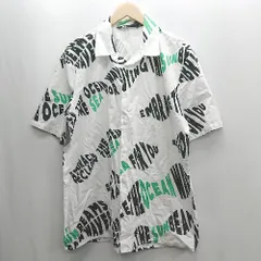 ◇ ⊂ ZARA ザラ 総柄 半袖 シャツ サイズL ホワイト系 メンズ E  【1501230007238】