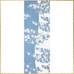 ☆彡送料無料でお届け☆彡Color:ブルー 染の安坊 手ぬぐい「桃柄 ブルー」 本染め 綿100% 特岡 日本製 35cm×100cm