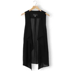 ジレ ベスト 前開き レディース ロング カーディガン ノースリーブ 春 夏 秋 薄手 シアー トップス 透け感 大きいサイズ アウター ロングジレ サマーカーディガン 羽織り オフィス カジュアル xzjhqrt#