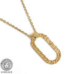 ヴェルサーチ ネックレス ロゴ ゴールド メデューサ メンズ ユニセックス アクセサリー ブランド 金属アレルギー おしゃれ VERSACE 1004059