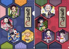 【中古】クリアファイル 集合 A4クリアファイル2枚セット 「鬼滅の刃×ローソン 鬼滅の刃キャンペーン」