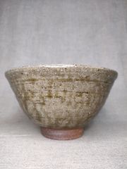 条こん釉薬丼茶碗　灰釉薬茶碗　唐津焼