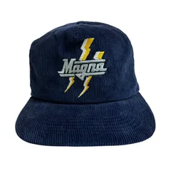 【キャップ/帽子】Magna (マグナ) ビンテージ コーデュロイ キャップ タバコ Cigaratte ネイビー 紺 イエロー 黄 ホワイト 白