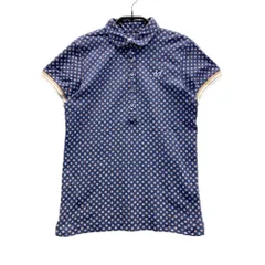 サイズ：0 MASTER BUNNY EDITION マスターバニーエディション  半袖ポロシャツ 花柄 ネイビー系 [240101509805] ゴルフウェア レディース ストスト