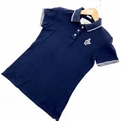 アバクロンビー&フィッチ ABERCROMBIE＆FITCH 濃紺 半袖 ポロシャツ レディース Mサイズ ネイビー 細身 好シルエット♪■EB71