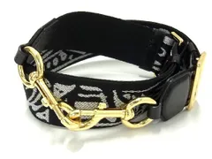 ■極美品■ MARC JACOBS マークジェイコブス ロゴ ウェビング バッグ用 ショルダーストラップ 斜め掛け ブラック系 AI3470