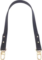 WADORN ショルダーバッグストラップ 革 ハンドバッグ ハンドル レザー 長さ59.5cm 財布ストラップ( ブラック)