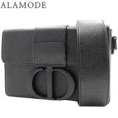 Christian Dior(クリスチャン ディオール) モンテーニュ30 ボックスバッグ ショルダーバッグ ミニバッグ 肩掛け 斜め掛け CDロゴ レザー ブラック黒 ブラック金具 M9204SBAV_M989 メンズ 40802140692【アラモード】