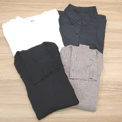 ◇ 《 GU/UNIQLO まとめ売り4点セット サイズM-L タートルネック ニット シャツ レディース 》 E 【1309250049043】