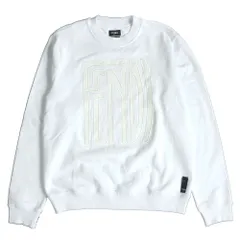 【ドンドン見直し】美品□2020年製　フェンディ×アンリアレイジ　裏起毛　クルーネック　ロゴスウェット/トレーナー　ホワイト　Mのサムネイル