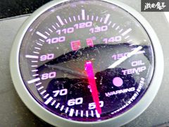 【新品未使用！】オートゲージ Autogauge 油温計 60Φ スモークレンズ 追加メーター 電子式 黒盤/白文字 日本製モーター 箱付 棚15R1