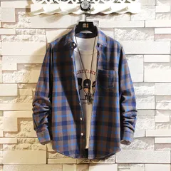 ボタンダウンシャツ 即購入OK メンズ 長袖 チェックシャツ 長袖シャツ カジュアルシャツ カジュアル 秋xyxzy50